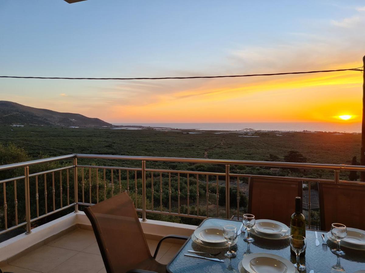 New Villa Kalimera, view to Falasarna beach Plátanos Esterno foto